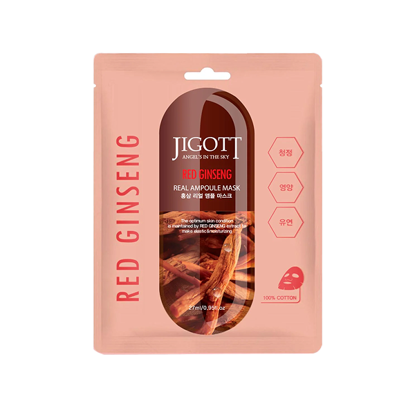 Jigott Masque en tissu à l'extrait de ginseng rouge